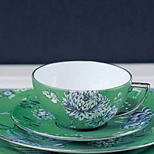 Chinoiserie Green Porcelain Appetizer Plate