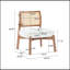 [Ensemble de 2] Méridienne moderne avec dossier tissé, structure en bois robuste, sièges d'appoint minimalistes et élégants pour le salon, la chambre à coucher ou le bureau