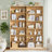 70.8" H 6 Tier Double Wide Freestanding Bookshelf Natural Bookcase with Open Display Storage for Bedroom Living Room Home-875908817-874493540