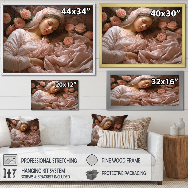 Judaïsme reposant, sabbats endormis sur toile, Cadre simple noir, H 30 po x l 40 po x P 1,5 po