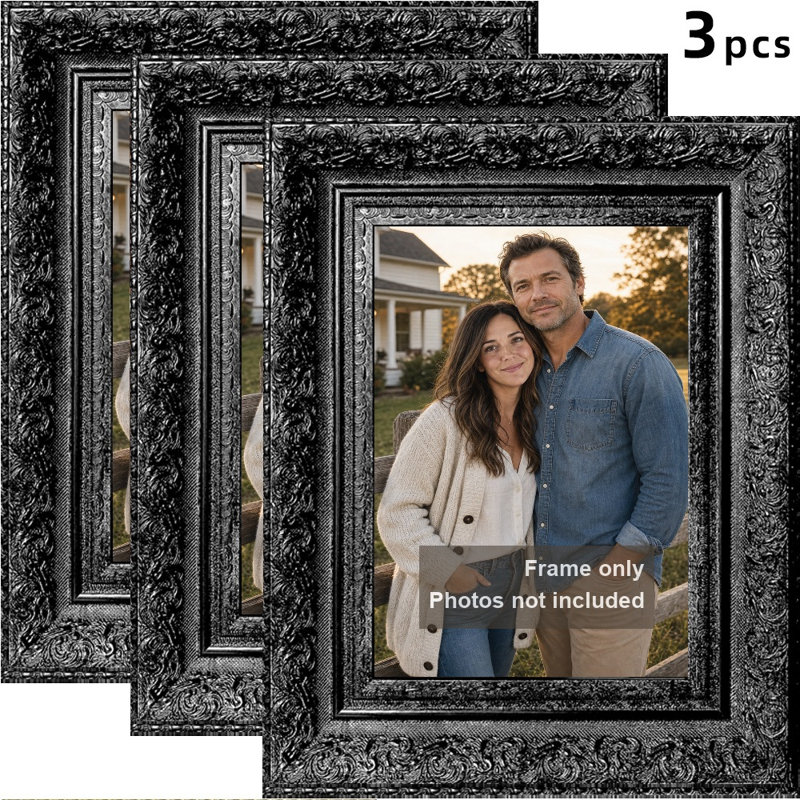 Cadre photo mural 3 pièces 5 "x 7" noir pour cadeaux pour la maison neuve