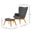 Fauteuil d'une largeur de 68,58 cm et repose-pieds en polyester capitonné Dayon-17837652