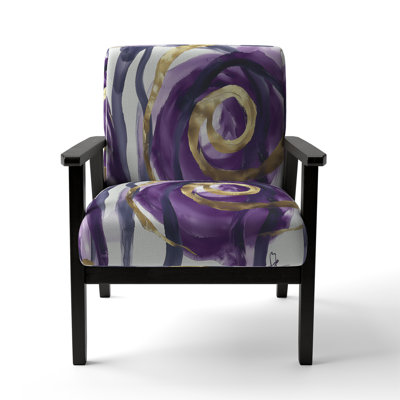 Francel - Mettalic I - Upholstered Glam Accent Arm Chair