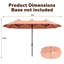 Parasol d'extérieur 13 pi double face-1790295276
