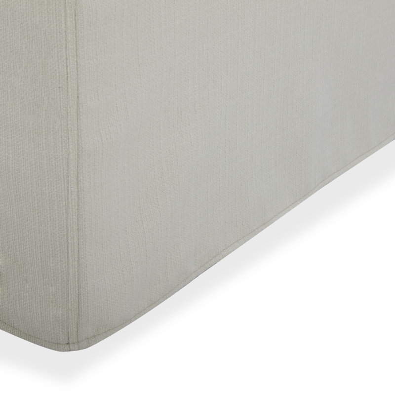 Fauteuil demi-tonneau pivotant rembourré Menta, Coton Flanigan