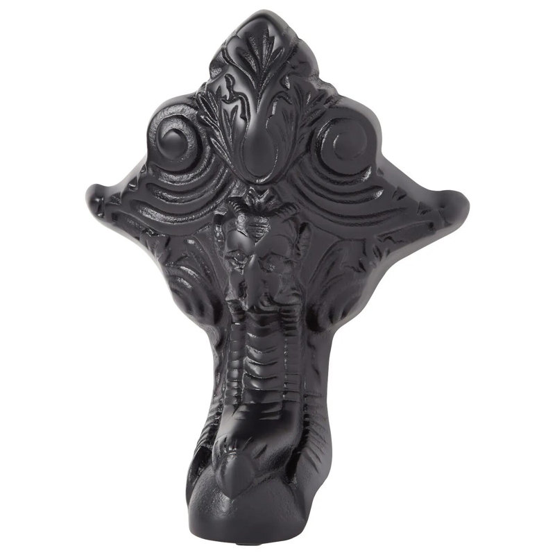 72" Lena Cast Iron Clawfoot Soaking Tub, Black
