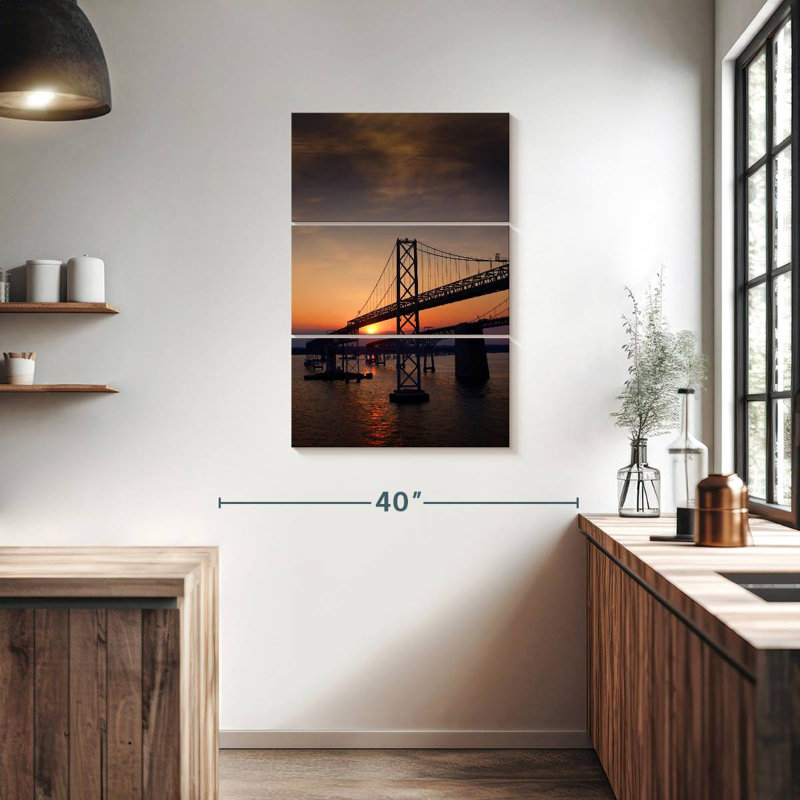 Lilie Chesapeake Bay Bridge, crépuscule, H 38 po x l 24 po