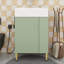 Armoire de rangement de salle de bain 21,6 "avec lavabo en céramique et rangement latéral-1057963574
