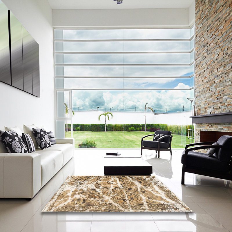 Stannards Abstract Indoor Rug, Square 6'
