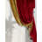2-piece New European Palace Style Velvet Red High-end Sunshade Color-block Finished Curtains For Villa Bedrooms