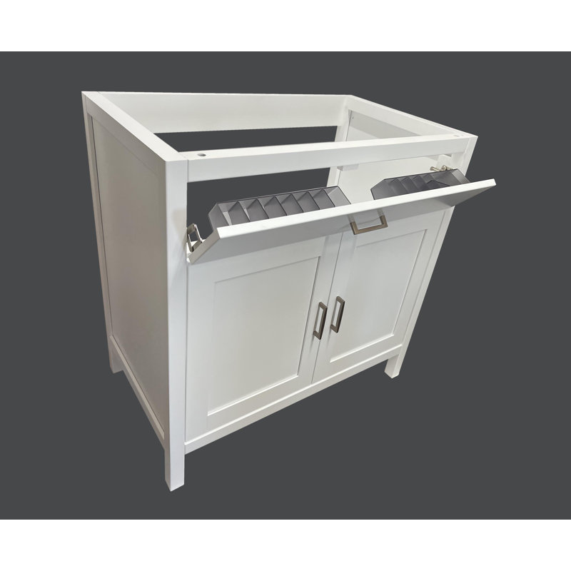 Base de meuble-lavabo simple 36 po Newport seulement, Blanc