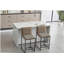 Ensemble de chaises de salle à manger moderne 2 pièces, sièges décoratifs en tissu et structure simple en fer forgé