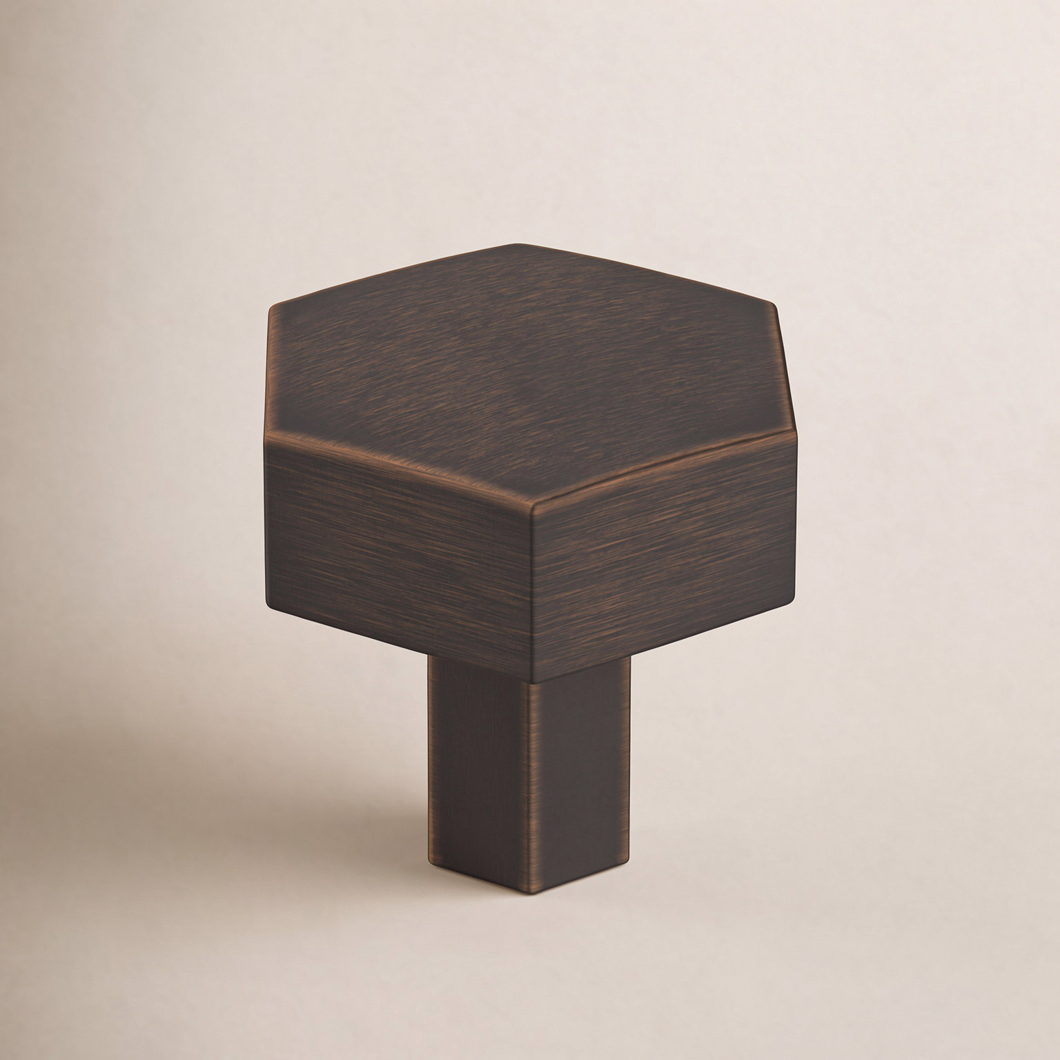 Caliber Geometric Cabinet Knob, Oil Rubbed Bronze
