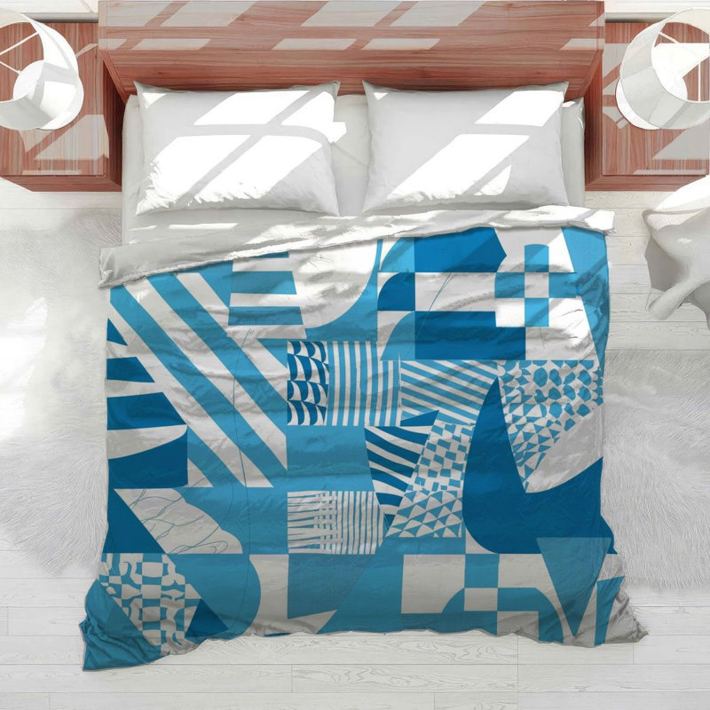 Geometric Cool Pattern Cotton Blend Comforter, Twin Comforter