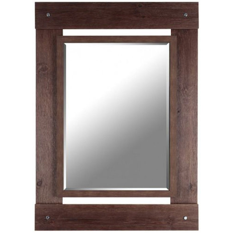 Miroir Edmund, 42,5 po x 30 po, Marron