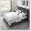 Grand lit gris foncé