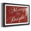 «Red Merry And Bright», art textuel encadré sur papier-1031677918-1031675937