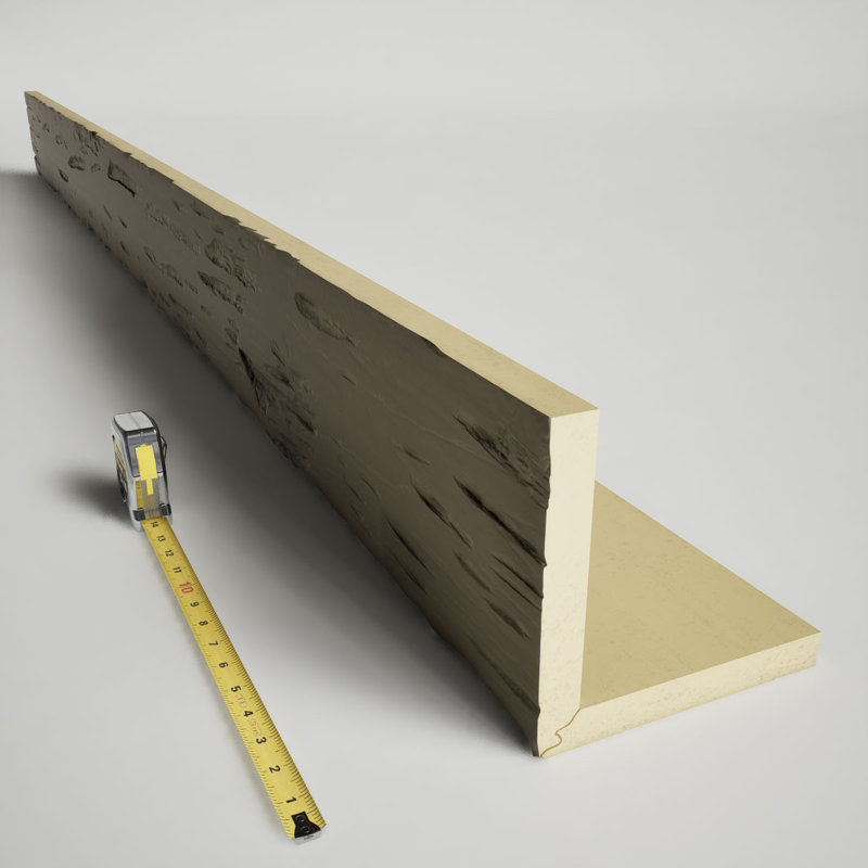 Sangle martelée, à utiliser avec la poutre Heritage Timber, Brume champagne, 16 pi L, 12"H x 8"W