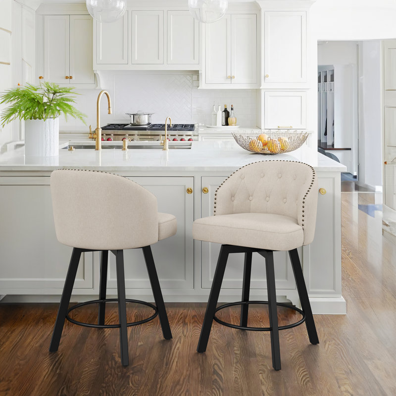 Elyana Counter Height Swivel Bar Stools Set of 2