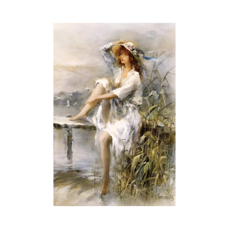 Waterside by Willem Haenraets - Wrapped Canvas Painting, 66.04 cm H x 45.72 cm W x 1.91 cm D