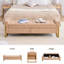 Banc de rangement en velours pour chambre à coucher, pieds dorés-1685327941