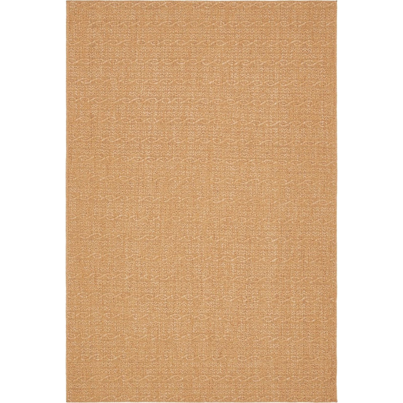 Outdoor Veranda Area Rug Bamboo Color, Rectangle 5'3" x 8'
