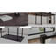 Table de salle à manger noire 59 po avec plateau et pieds en métal, style industriel moderne, table de maison et de cuisine, plateau de table épais de 1,5 po, pour 4 à 6-22553443
