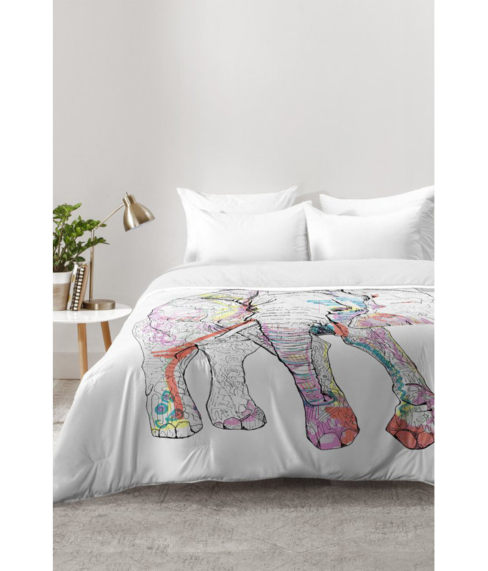 Ensemble d'édredon éléphant, Édredon double / grand + 2 taies décoratives sta