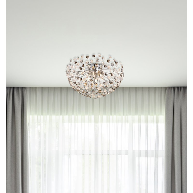 Bercem Flush Mount, Chrome