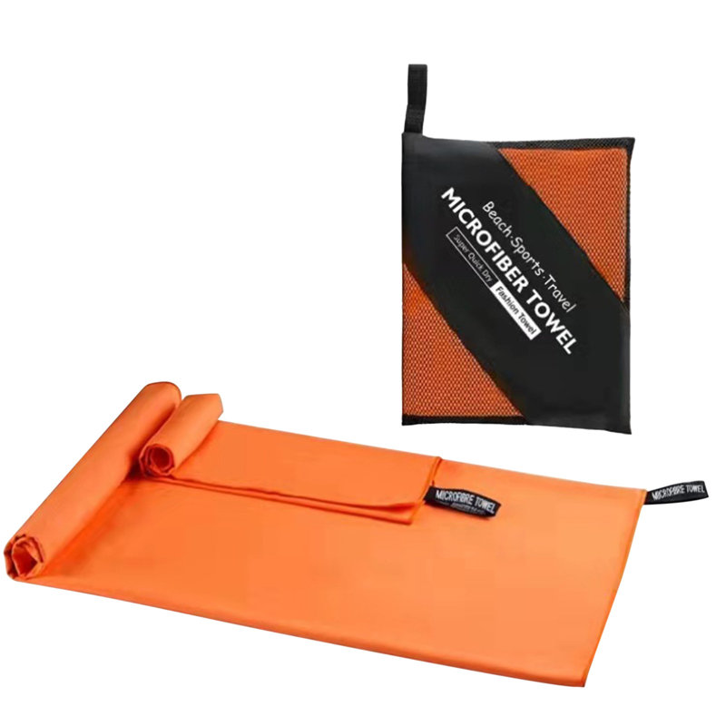 Serviette de bain, serviette de sport, gym, entraînement, super absorbant, microfibre à séchage rapide, Orange