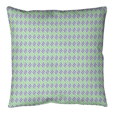 Coussin décoratif en losanges à rayures elizabeth katelyn