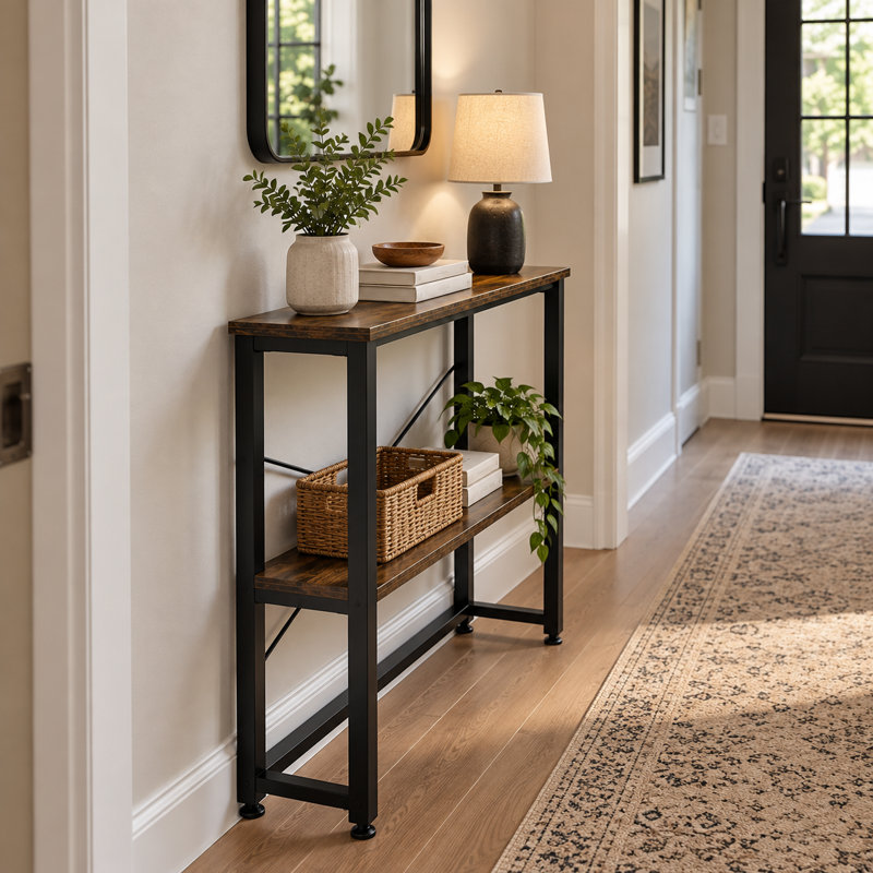 Console 31,7 po, Brun rustique