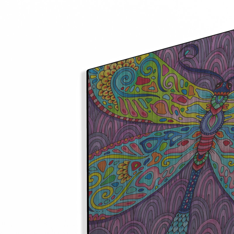 "Winged Things 3" par Hello Angel sur métal, H 12 po x l 12 po