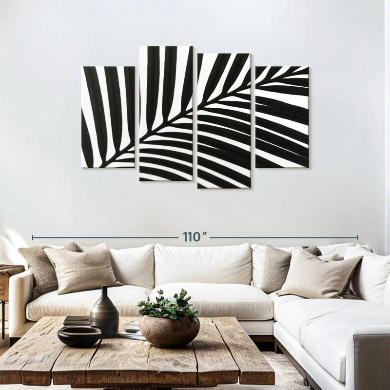 Harnek Palm Leaf Silhouette, 48" H x 75" W