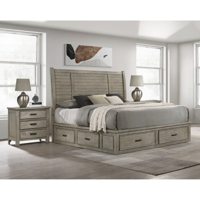 Picket House Furnishings Damen King Storage 3PC Bedroom Set In Drift Grey