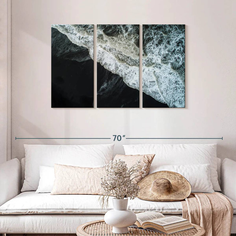 Sebbie Icelandic Black Sand Beach, 28" H x 45" W