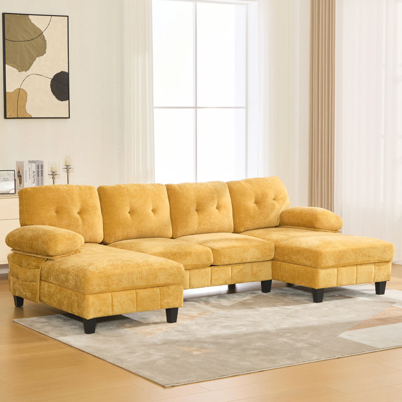 Canapés modulaires, Chenille - jaune