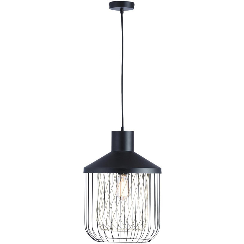 Matz 1 - Light Jar Pendant, Black/gold, Black