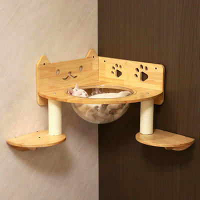  Large Cat Perch, Large Cat Wall Bed, Cat Spaceship| Rubber Wood