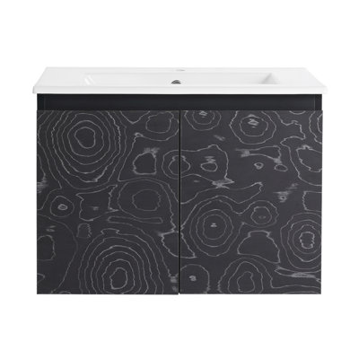 Meuble-lavabo mural 24 po avec lavabo en céramique
