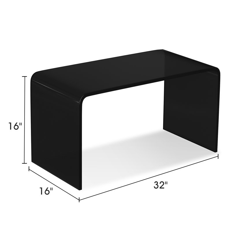 Table basse Jozelyn, H 16 po x L 32 po x l 16 po, Transparent