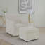 Repose-pieds avec rangement relevable hydraulique Merced Beige