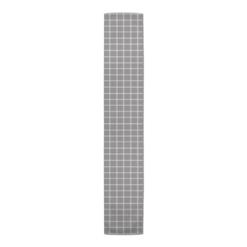 Arvid Striped Table Runner, 72" x 16", Light Gray