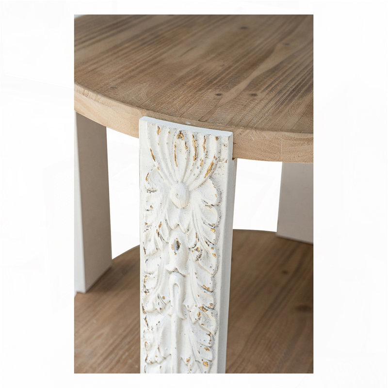 Table basse ronde à deux niveaux