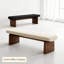 Banc rembourré en bois massif noir-452380817