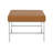 Atlas Modern Chrome and Leather Ottoman-775271182