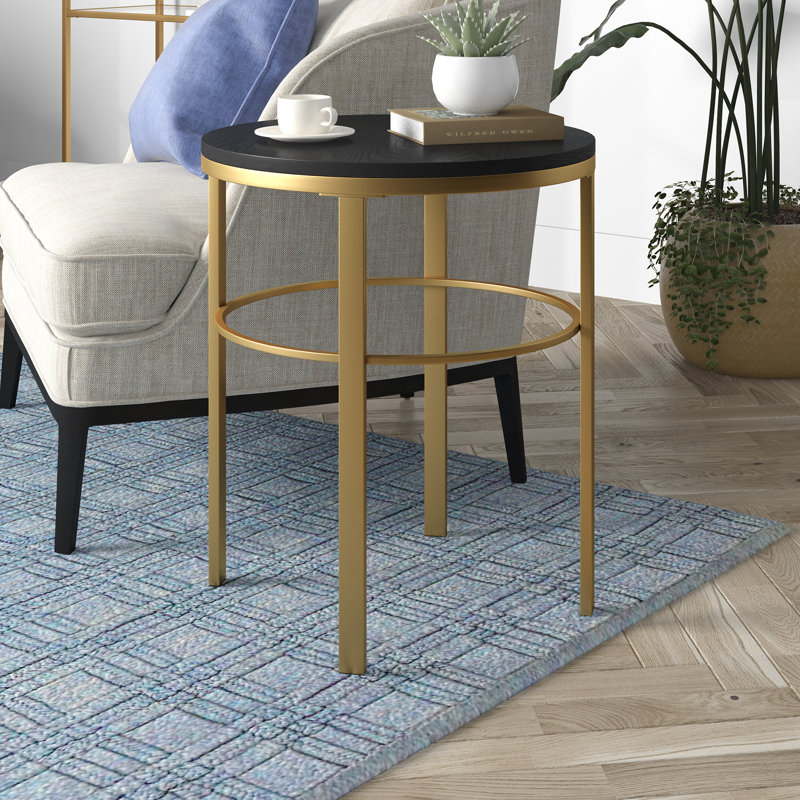 Cayson End Table, Brass