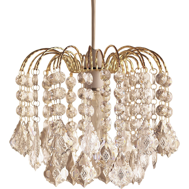 37cm Crystal Novelty Pendant Shade, 25cm H x 30cm W