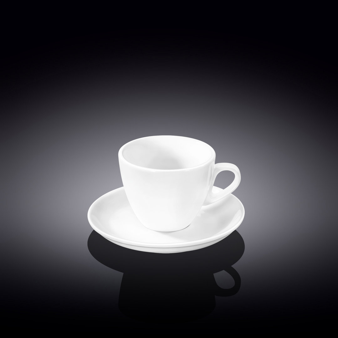 Fine Porcelain Olivia Collection Tea Cup And Saucer 75ml