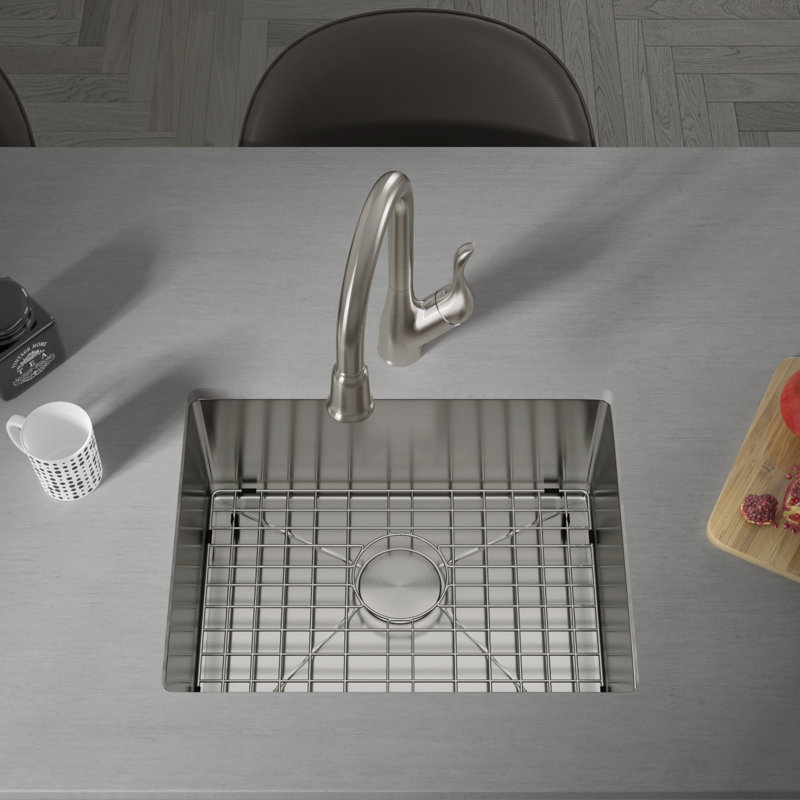 Évier de cuisine encastrable l 27 po x l 18 po avec filtre à panier